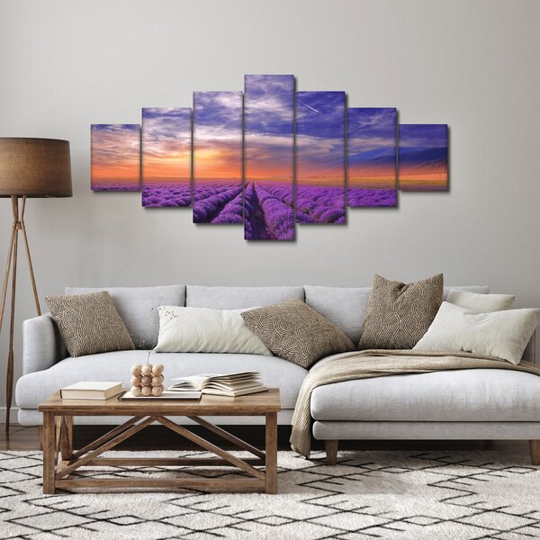 Obraz levandulového pole (210x100 cm)