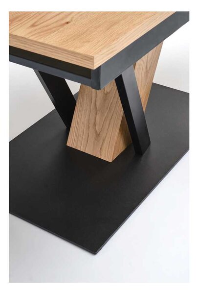 Jídelní stůl Medina - obdélník, 160-220 x 90 cm, dub / černá