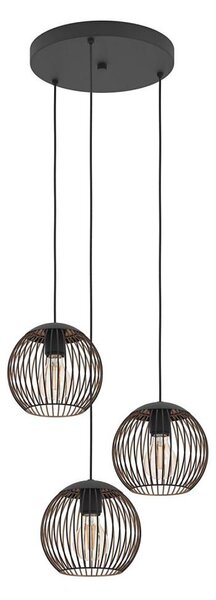 Eglo 901871 - Lustr na lanku ALMANZORA 3xE27/60W/230V černá