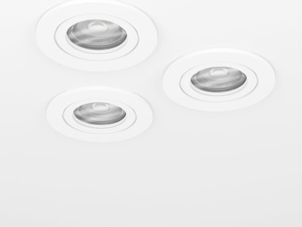 Eglo 902248 -SADA 3x LED Kou. podh. svítidlo BARRANCO 1xGU10/4,5W/230V IP44 bílá