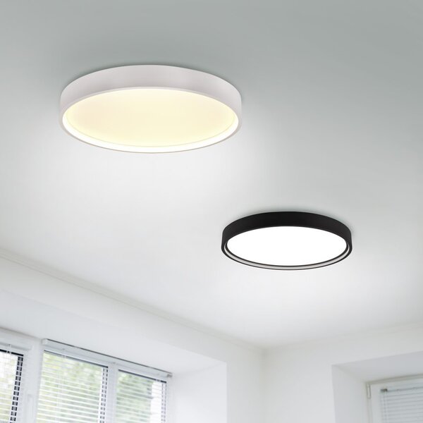 Trio 641310232 LED přisazené stropní svítidlo Doha - nastavení barvy světla na svítidle, oddělené spínání světelných zdrojů, matná černá