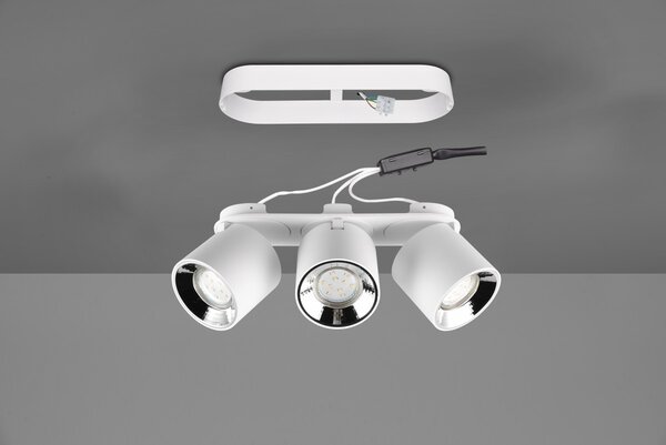 Trio 651000331 přisazené stropní bodové svítidlo Guayana 3x10W | GU10 | IP20 - matná bílá