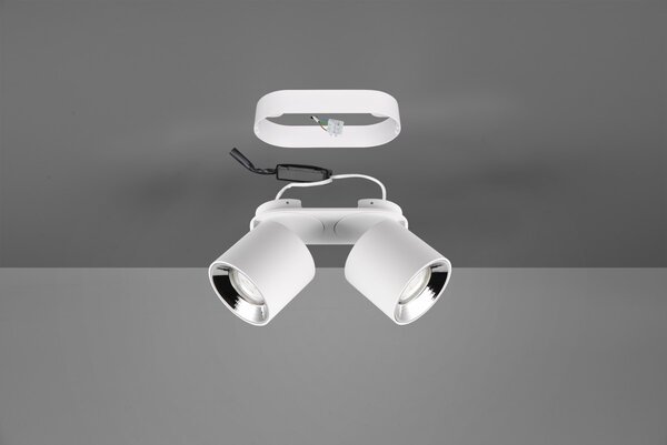 TRIO 651000231 přisazené stropní bodové svítidlo Guayana 2x10W | GU10 | IP20 - matný bílá