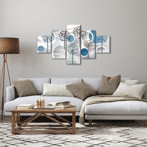 Obraz umělecké abstrakce (125x70 cm)