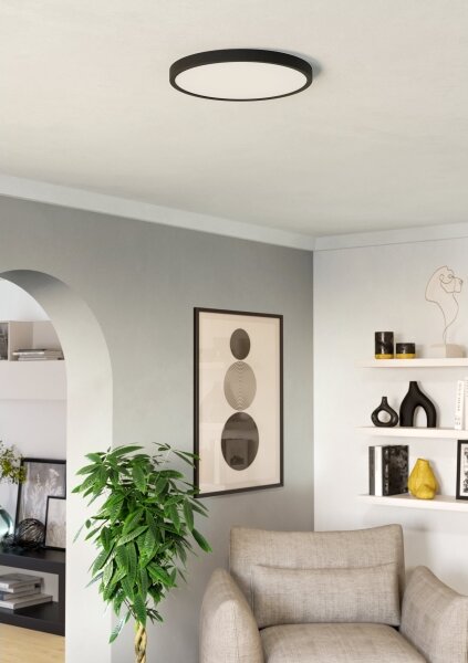 Eglo 901301-LED Str. svítidlo FUEVA LED/17W/230V 2700/4000/6500K pr.38,9cm černá