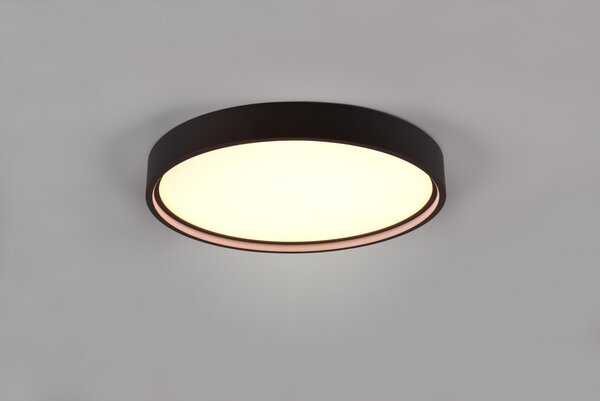 Trio 641310232 LED přisazené stropní svítidlo Doha - nastavení barvy světla na svítidle, oddělené spínání světelných zdrojů, matná černá