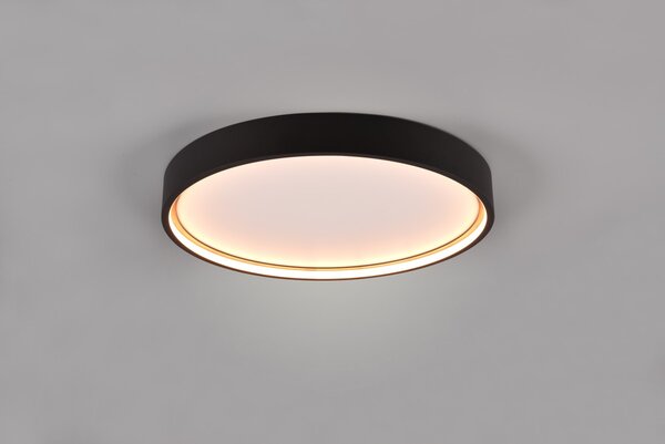 Trio 641310232 LED přisazené stropní svítidlo Doha - nastavení barvy světla na svítidle, oddělené spínání světelných zdrojů, matná černá