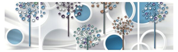 Obraz umělecké abstrakce (170x50 cm)