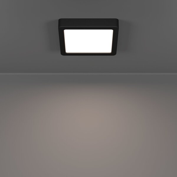Eglo 901328 - LED Koup. stropní svítidlo FUEVA LED/7W/230V 15x15 cm IP44 černá