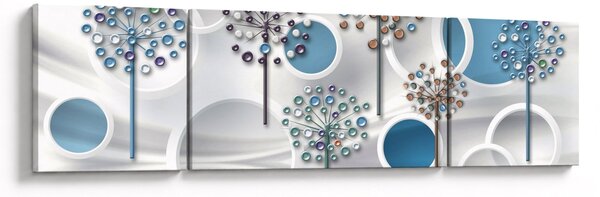 Obraz umělecké abstrakce (170x50 cm)
