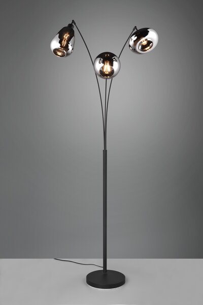 Trio 417000332 stojací svítidlo Lumina 3x10W | E14 | IP20 - nožní spínač, černá
