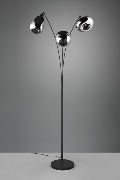 Trio 417000332 stojací svítidlo Lumina 3x10W | E14 | IP20 - nožní spínač, černá