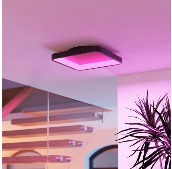 Eglo 901911 - LED RGBW Stm. str. svíti. LORETELLO-Z LED/20W/230V 35x35cm černá