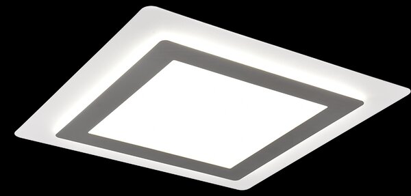 Trio 641510207 LED přisazené stropní svítidlo Morgan 1x46W | 6000lm | 2700-6000K | IP20 - nastavitelná barva světla ve stupních + plynulé nastavení barvy světla, integrovaný stmívač, funkce pamětí, noční režim, dálkové ovládání, časový spínač, nikl