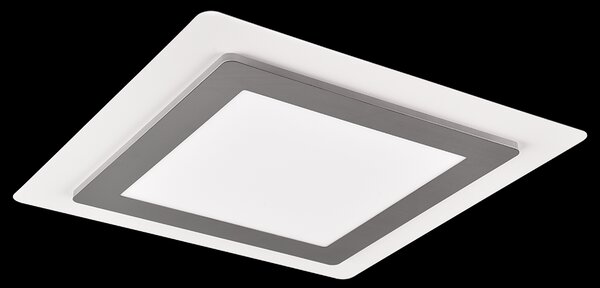 Trio 641510207 LED přisazené stropní svítidlo Morgan 1x46W | 6000lm | 2700-6000K | IP20 - nastavitelná barva světla ve stupních + plynulé nastavení barvy světla, integrovaný stmívač, funkce pamětí, noční režim, dálkové ovládání, časový spínač, nikl