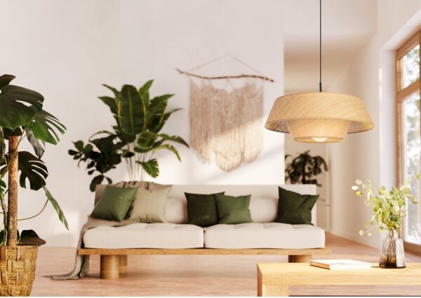 Eglo 44096 - Lustr na lanku MARFORD 1xE27/60W/230V lýko