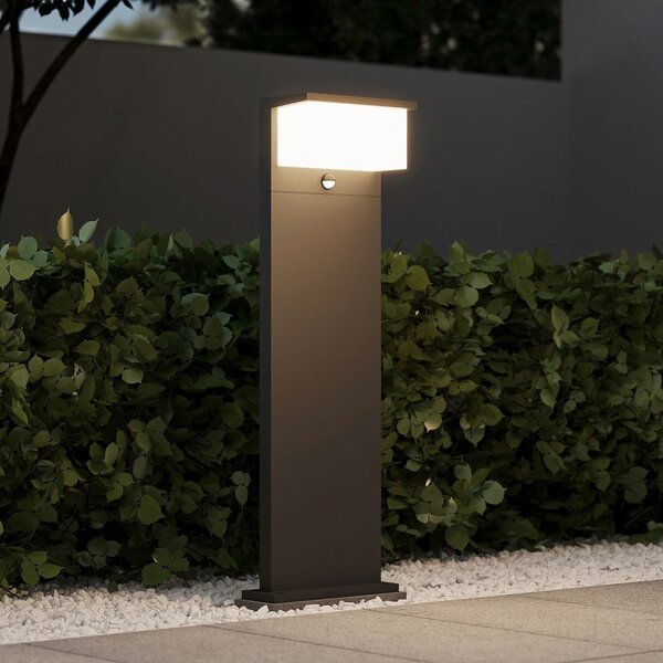 Trio 440969142 LED venkovní sloupek Nestos 1x13W | 1300lm | 3000K | IP54 - senzor pohybu, antracit