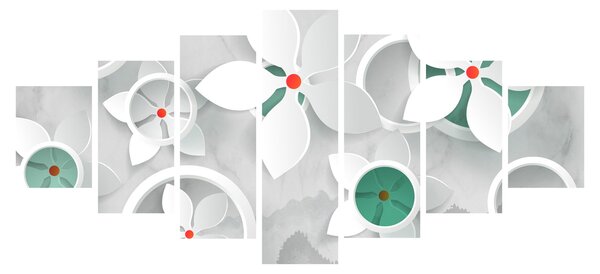 Obraz květinové abstrakce (210x100 cm)