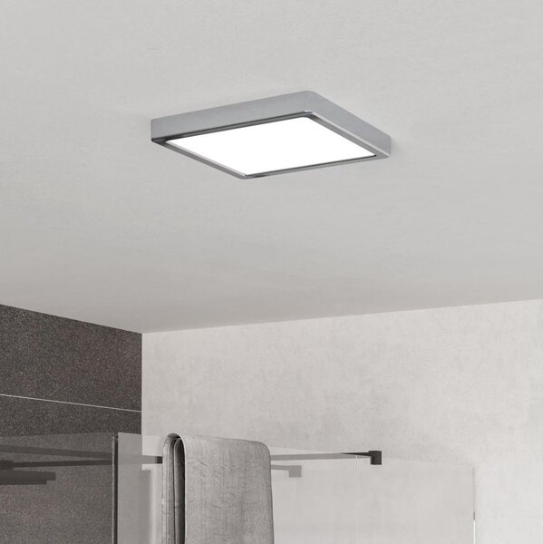 Eglo 901766 - LED Koup. strop. svíti. FUEVA LED/10,5W/230V 22x22 cm IP44 chrom