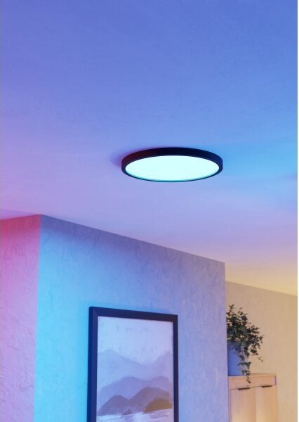 Eglo 901725 -LED RGBW Stm. kou. st. sv. FUEVA-Z LED/17,5W/230V 38,9cm IP44 černá