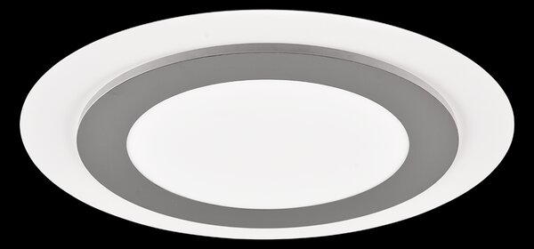 Trio 641519207 LED přisazené stropní svítidlo Morgan 1x42W | 5600lm | 2700-6000K | IP20 - nastavitelná barva světla ve stupních + plynulé nastavení barvy světla, integrovaný stmívač, funkce pamětí, noční režim, dálkové ovládání, časový spínač, nikl
