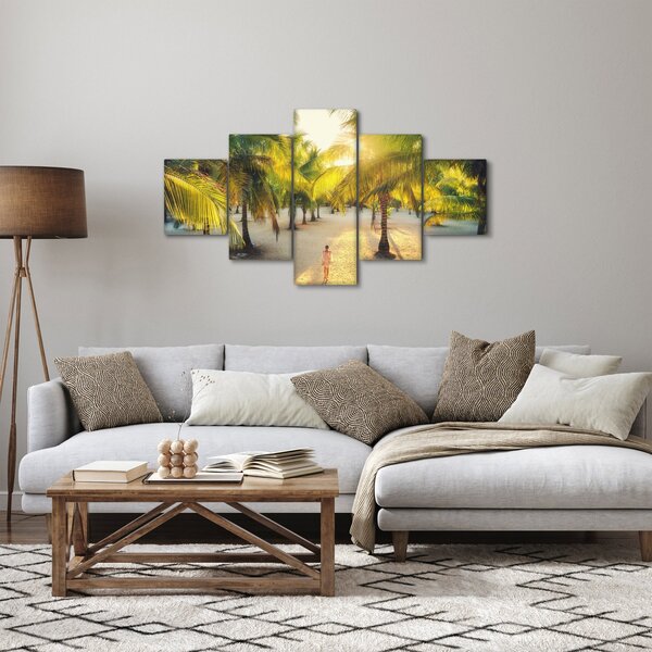 Obraz - Žena v palmách (125x70 cm)