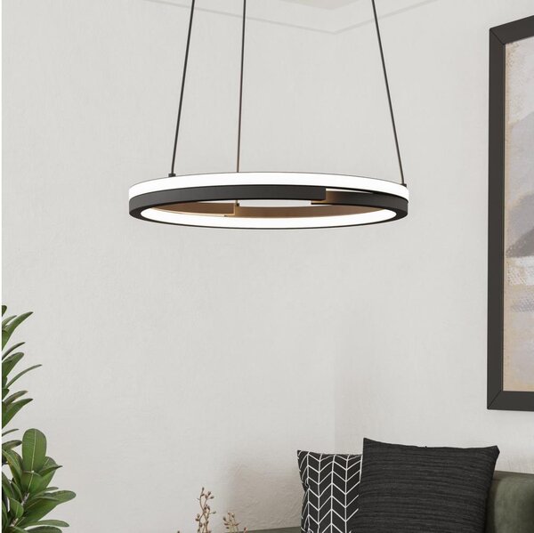 Eglo 901822 - LED Stm. lustr na lanku MEZZOMONTE 2xLED/20W/230V černá + DO