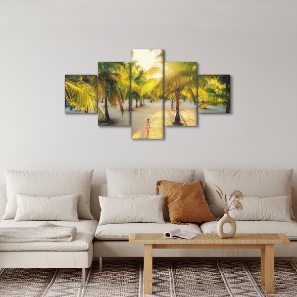 Obraz - Žena v palmách (125x70 cm)