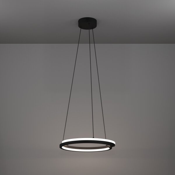 Eglo 901822 - LED Stm. lustr na lanku MEZZOMONTE 2xLED/20W/230V černá + DO