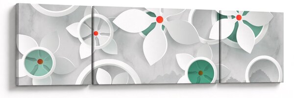 Obraz květinové abstrakce (170x50 cm)