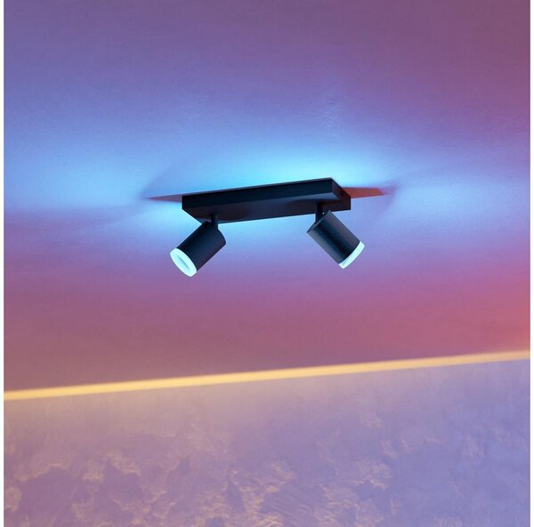 Eglo 901941 - LED RGBW Stm. bodové svítidlo MELITELLO-Z 2xLED/3,7W/230V černá