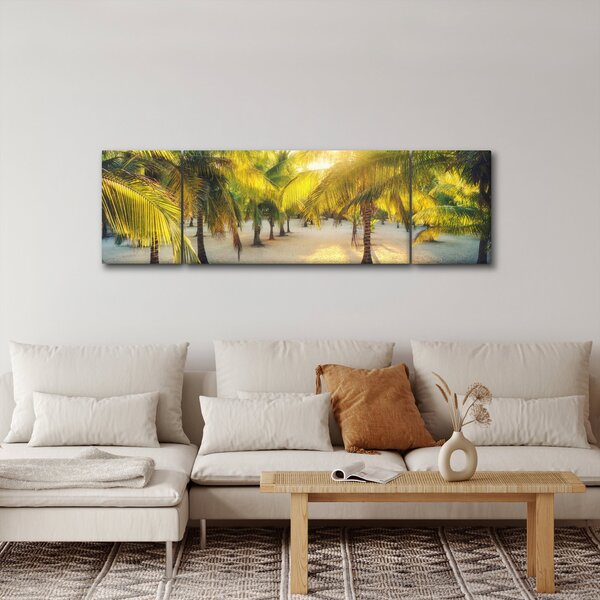 Obraz - Žena v palmách (170x50 cm)