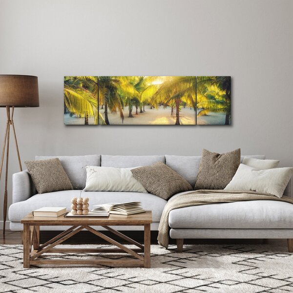 Obraz - Žena v palmách (170x50 cm)