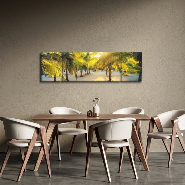Obraz - Žena v palmách (170x50 cm)