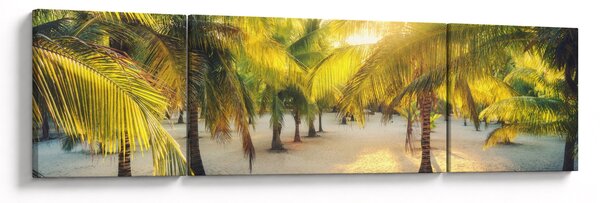Obraz - Žena v palmách (170x50 cm)