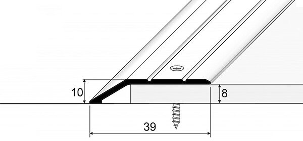 Přechodový ukončovací profil pro krytiny do 8 mm (šroubovací) Šampaň E02