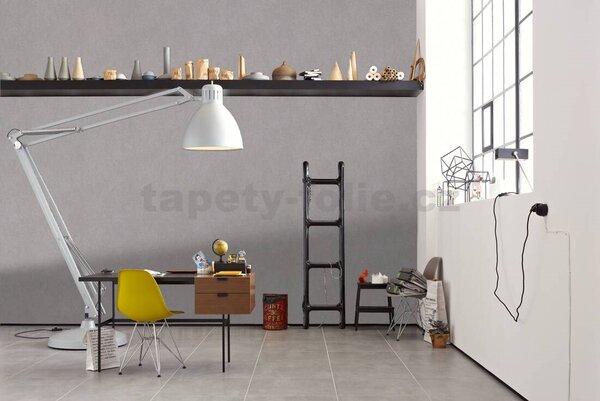 Vliesové tapety na zeď Metropolitan Stories 3 39177-2, rozměr 10,05 m x 0,53 m, moderní omítkovina šedá se stříbrnou strukturou, A.S. CRÉATION