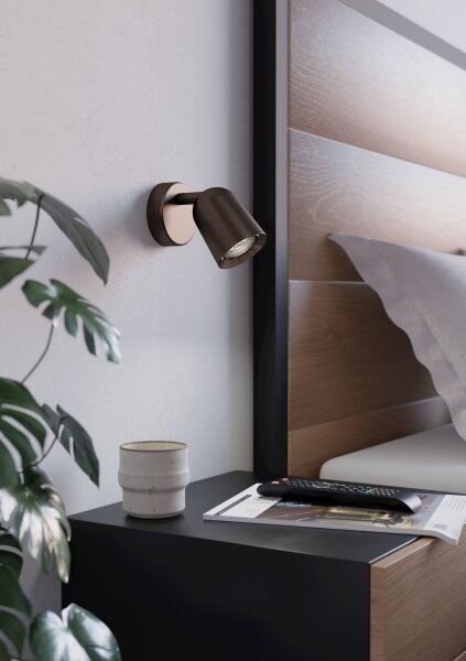 Eglo 901948 - Nástěnné bodové svítidlo CAMALDOLI 1xGU10/5W/230V bronzová