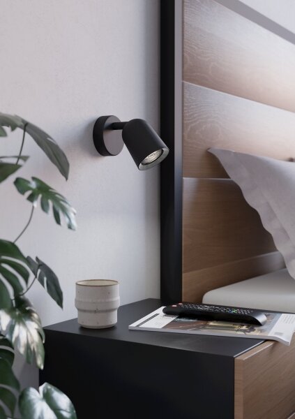 Eglo 901952 - Nástěnné bodové svítidlo CAMALDOLI 1xGU10/5W/230V černá