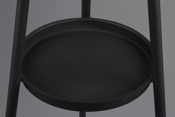 Trio R41561032 stojací lampa Colette 1x60W | E27 | IP20 - nožní spínač, látkové stínidlo, černá matná/taupe