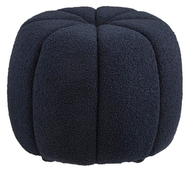 Nordic Living Tmavě modrý taburet Presley 48 cm