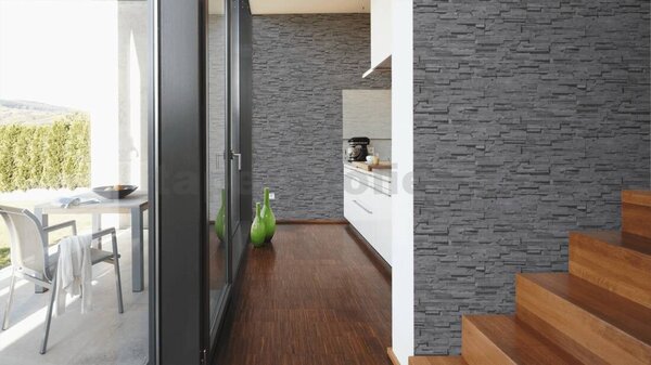 Vliesové tapety na zeď Metropolitan Stories 3 38816-3, rozměr 10,05 m x 0,53 m, pískovec šedý s metalickými odlesky, A.S. CRÉATION