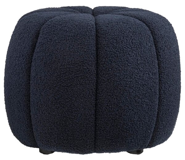Nordic Living Tmavě modrý taburet Presley 48 cm