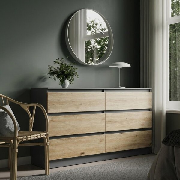 Komoda se 6 zásuvkami 100x78 cm komoda bílá devná skí komoda píborník píborník píborník organizér íka 100 cm výka 78 cm