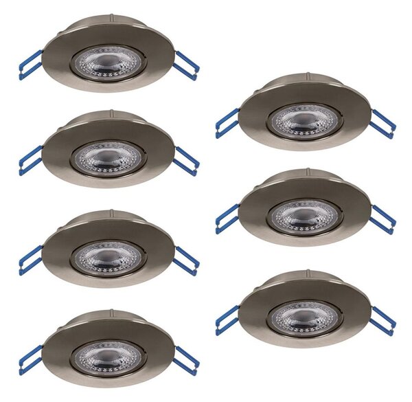 Eglo 300195 - SADA 7xLED Podhledové svítidlo GEDREZ LED/4,9W/230V pr. 9 cm chrom
