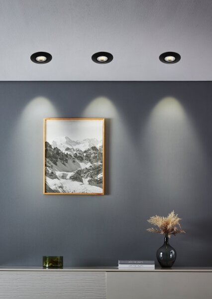 Eglo 300191 - SADA 7xLED Podhledové svítidlo GEDREZ LED/4,9W/230V pr. 9 cm černá