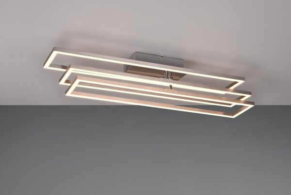 Trio R64423107 LED stropní svítidlo Corso 1x36W | 4600lm | 2700-6000K | IP20 - integrovaný stmívač, plynulé nastavení barvy světla, dálkové ovládání, otočné ramena, 3 úrovně stmívání vypínačem, matný nikl