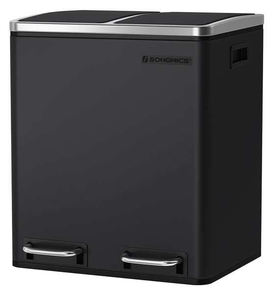 SONGMICS Odpadkový koš Rubax 2x15 L černý