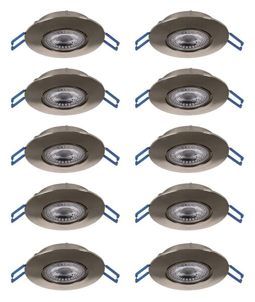 Eglo 300196 - SADA 10xLED Podhledové svítidlo GEDREZ LED/4,9W/230V pr. 9cm chrom