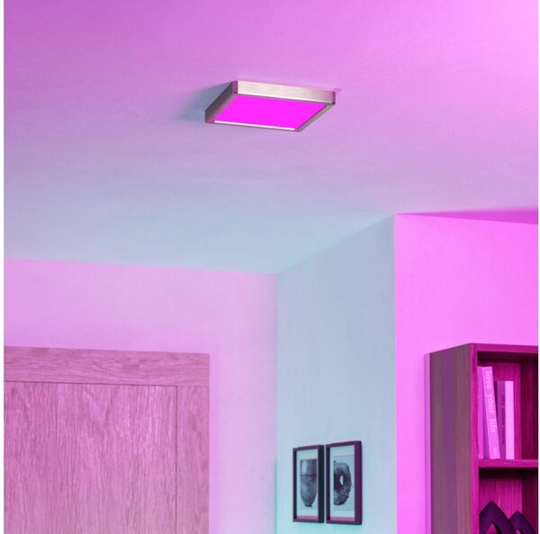 Eglo 901383-LED RGBW Stm. kou. st. sv. FUEVA-Z LED/10,5W/230V 22x22cm IP44 chrom